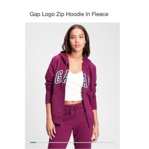 NWT Gap beach purple plum zip up hoodie size: XL Tall (pants sold separately)